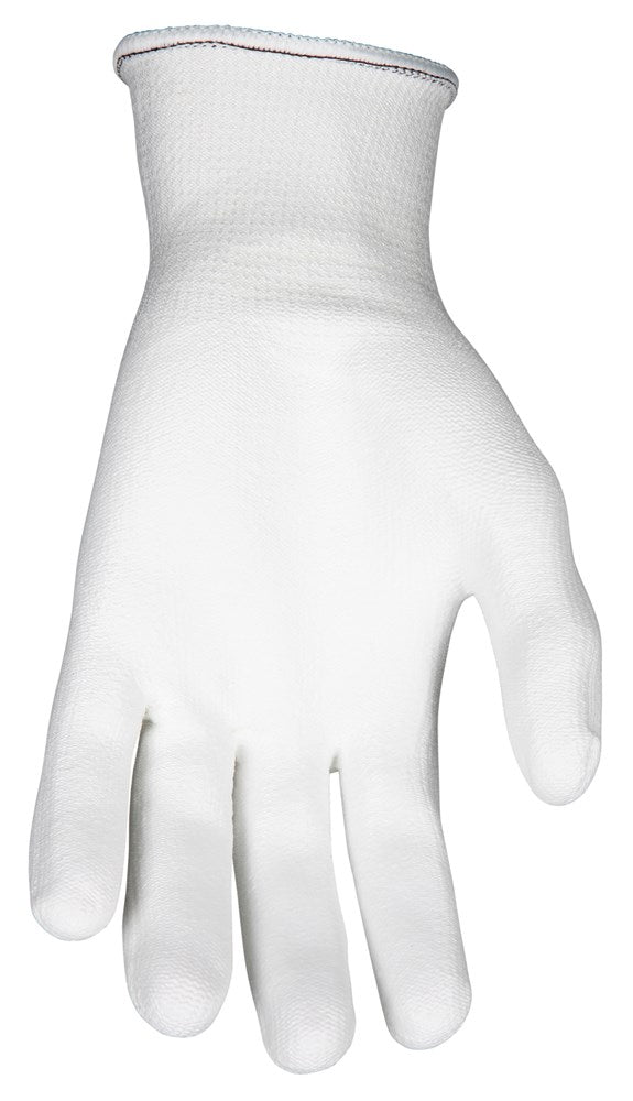 MCR Safety 9677S MCR Safety Cut Pro® 13-Gauge Dyneema® Diamond Technology Shell Cut Resistant Work Gloves  White Polyurethane (PU) Coated Palm and Fingertips (1 DZ)