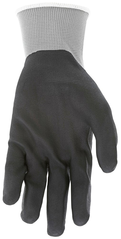 MCR Safety 96781L MCR Safety NXG® Work Gloves 13 Gauge Nylon Shell Black Nitrile Coated Palm Coated Fingers and Over the Knuckle (1 DZ)