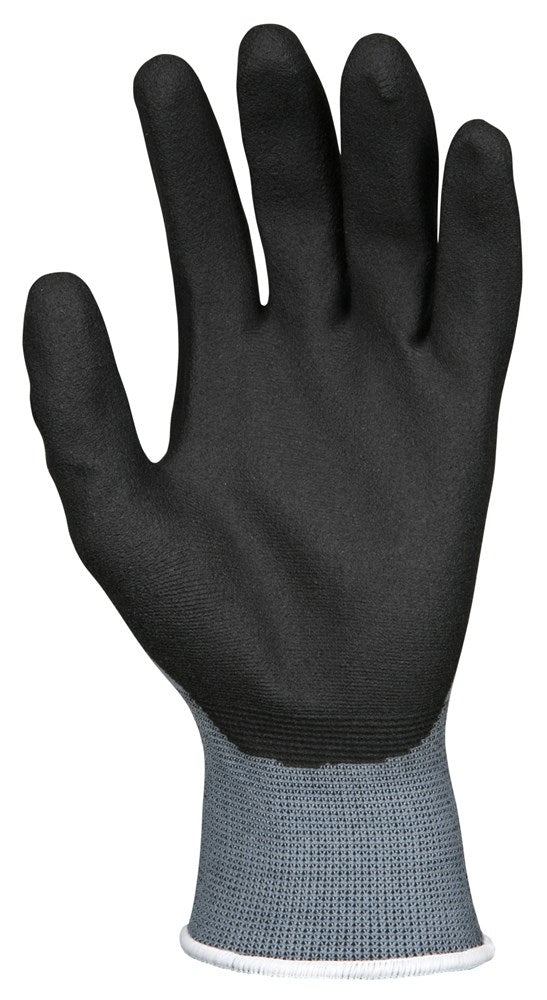 MCR Safety 9699L MCR Safety UltraTech® Work Gloves 15 Gauge Gray Nylon Shell Black HPT Palm and Fingertips (1 DZ)