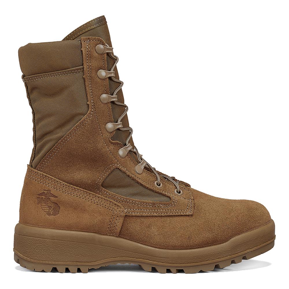 Belleville Men's, 8", 500, USMC Waterproof Combat Boot, EGA, Coyote, 8, Regular, 500 080R