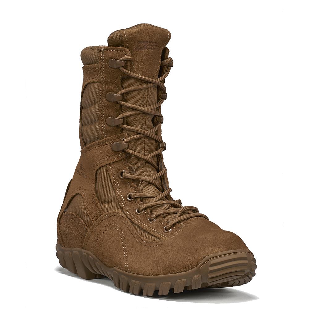 Belleville Men's, 8", Sabre, 533ST, US Navy Certified Hot Weather Hybrid Steel Safety Toe Assault Boot, Coyote, 7.5, Regular, 533ST 075R