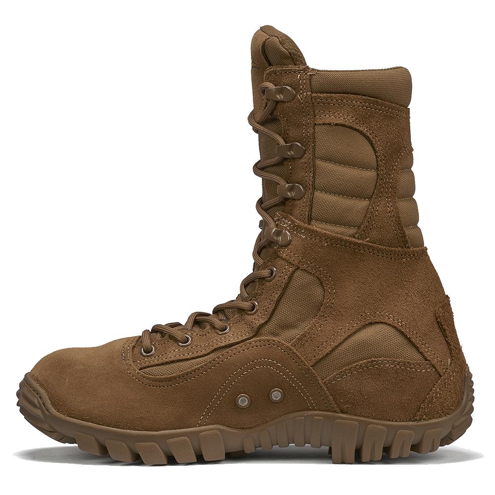 Belleville Men's, 8", Sabre, 533ST, US Navy Certified Hot Weather Hybrid Steel Safety Toe Assault Boot, Coyote, 7.5, Regular, 533ST 075R
