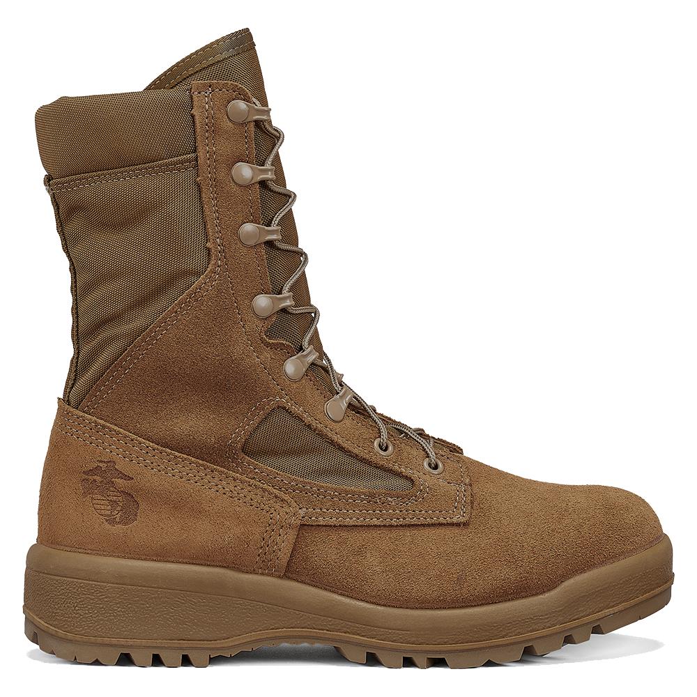 Belleville Men's,8", 590, USMC Hot Weather Combat Boot, EGA, Coyote, 13.5, Wide, 590 135W