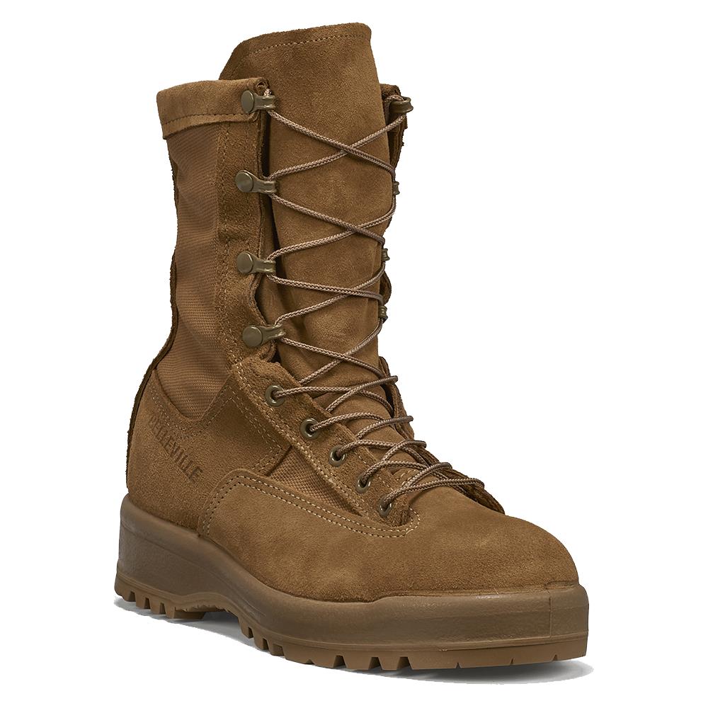 Belleville Men's, 8", C790ST, Waterproof Steel Safety Toe Flight & Combat Boot, Coyote, 4.5, Wide, C790ST 045W