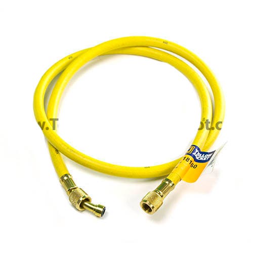 Yellow Jacket 18160 PLUS II "B" Yellow Charging Hose, 60" Length, 3/8" Straight Flare x 3/8" 45Â°