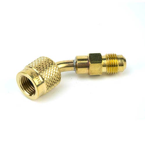 Yellow Jacket 19173 45Â° R-410A Coupler, 5/16" Female QC x 1/4" Male Flare