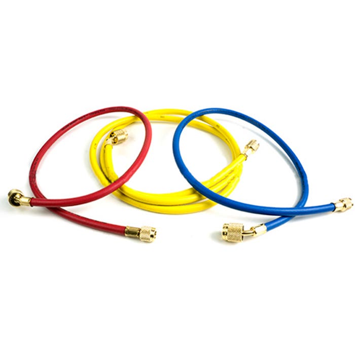 Yellow Jacket 22981 PLUS II 3 Pack Multi-Length Hoses, (Two 36" Rb, One 72" Y)1/4" with 45Â° SealRight Fitting