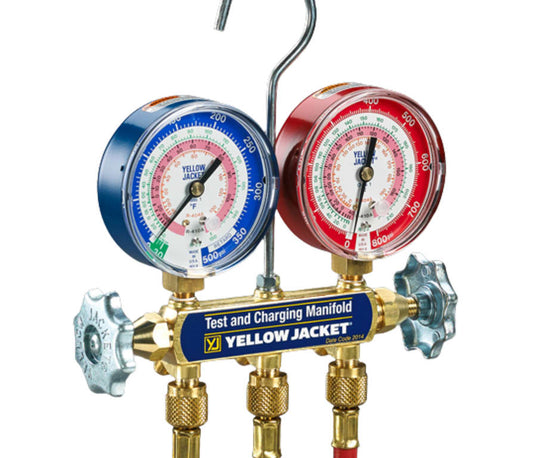 Yellow Jacket 42035 - Series 41 Manifold with 3-1/8-inch Gauges