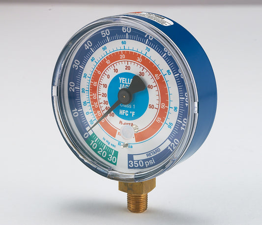 Yellow Jacket 49188 Blue Compound, bar/psi, R-600A/290 Gauge, 3 1/8 in