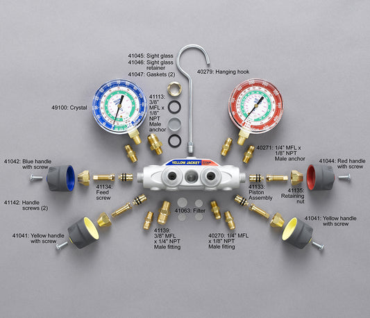 Yellow Jacket 49937 4-V R134a/404A/407C HAV60