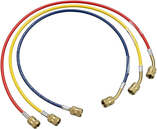 Yellow Jacket 61015 Hydrocarbon Hoses, 24 Inch (610 mm) RYB REFFLEX, Pack of Three