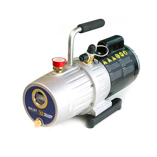 Yellow Jacket 93615 BULLET 1/2 hp Two-Stage Rotary Vane Vacuum Pump, 142/120 L/M, 115/230V 50-60 Hz, EU/UK Plug