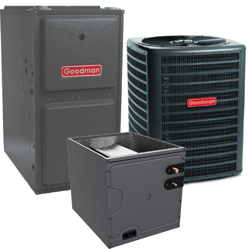 Goodman 1.5 Ton 14.5 SEER2 96% AFUE 40,000 BTU Goodman Gas Furnace and Air Conditioner System - Upflow  (GSXH5-CAPTA1-GM9C9)