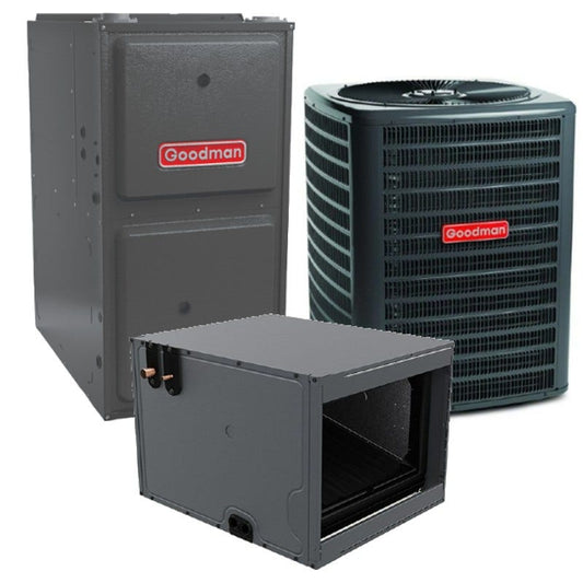 Goodman 1.5 Ton 14.5 SEER2 96% AFUE 40,000 BTU Goodman Gas Furnace and Air Conditioner System - Horizontal  (GSXH5-CHPTA-GM9C9)