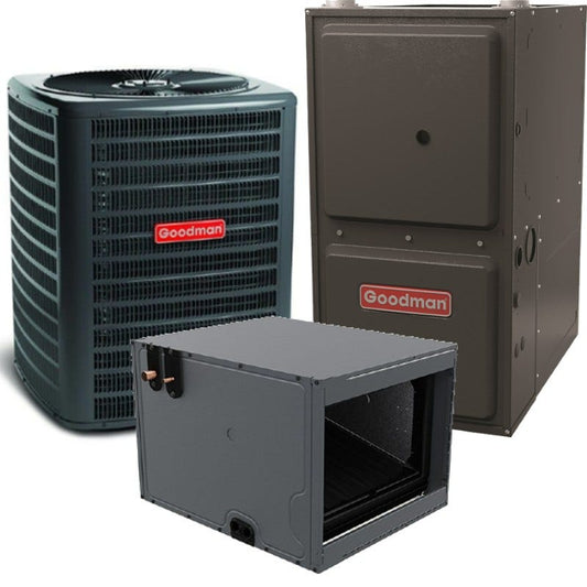 Goodman 1.5 Ton 15.2 SEER2 96% AFUE 40,000 BTU Goodman Gas Furnace and Air Conditioner System - Horizontal  (GSXH5-CHPTA1-GC9C9)