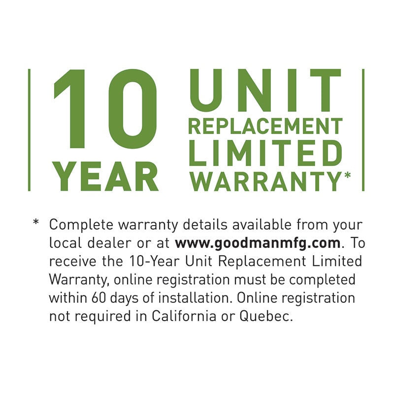 Goodman 2 Ton 17 SEER2 96% AFUE Two Stage Goodman Communicating Gas Furnace and AC+ Heat System - Downflow