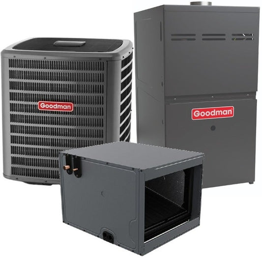 Goodman 2 Ton 17 SEER2 80% AFUE Two Stage Goodman Communicating Gas Furnace and AC+ Heat System - Horizontal (GSZC-CHPT-GMVC)