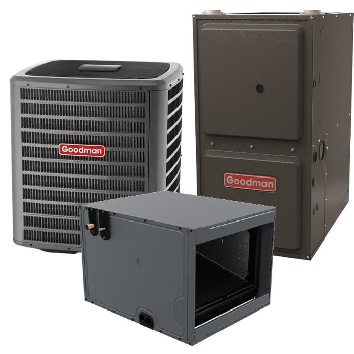 Goodman 3 Ton 17 SEER2 97% AFUE Two Stage Goodman Communicating Gas Furnace and AC+ Heat System - Horizontal (GSZC-CHPTA-GCVM)