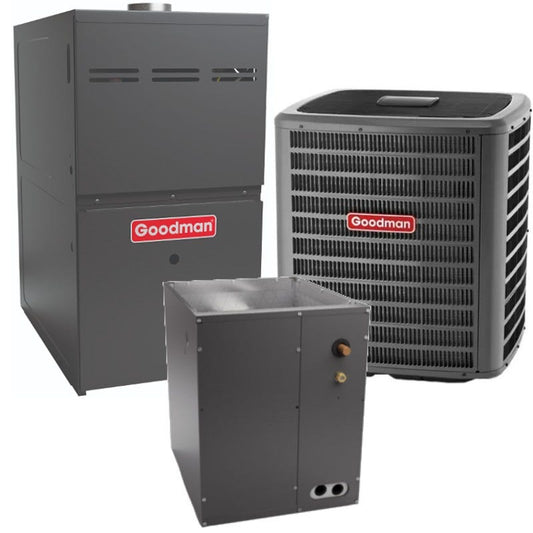 Goodman 4 Ton 17.2 SEER2 80% AFUE 80,000 BTU Goodman Communicating Gas Furnace and AC+ Heat System - Upflow