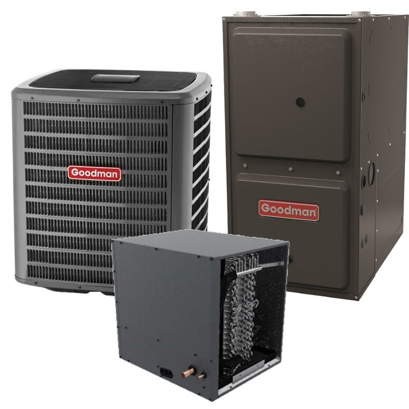 Goodman 4 Ton 16.5 SEER2 96% AFUE 120,000 BTU Goodman Communicating Gas Furnace and Heat Pump System - Horizontal  (GSZC-CHPT-GCVC)