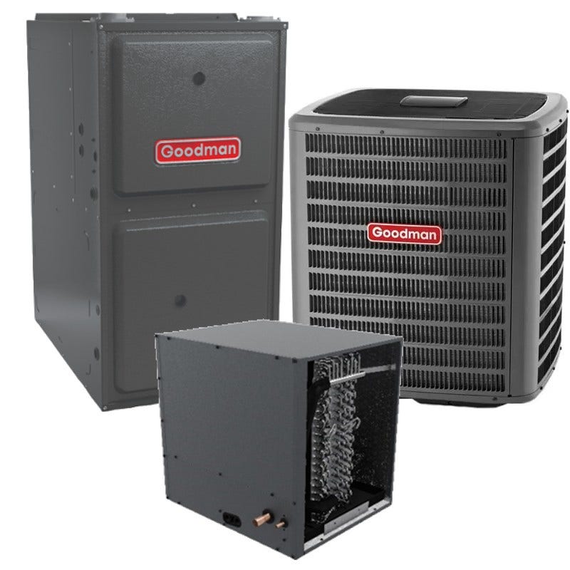 Goodman 4 Ton 16.5 SEER2 96% AFUE 120,000 BTU Goodman Communicating Gas Furnace and Heat Pump System - Horizontal  (GSZC-CHPT-GMVC)