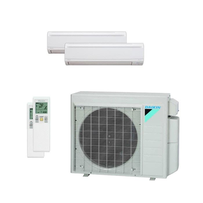 Daikin 36,000 BTU 22 SEER Dual Zone Wall Mounted Daikin Mini-Split Heat Pump System 7+24