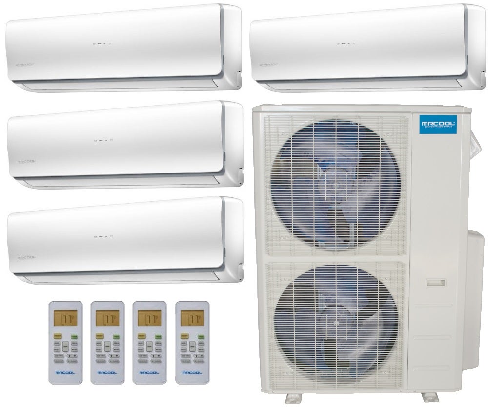 MRCOOL Olympus 48,000 BTU Ductless Heat Pump Split System Quad Zone Wall Mounted 9 + 9 + 12 + 12