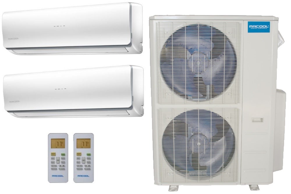 MRCOOL Olympus 48,000 BTU Ductless Heat Pump Split System Dual Zone Wall Mounted 24 + 24