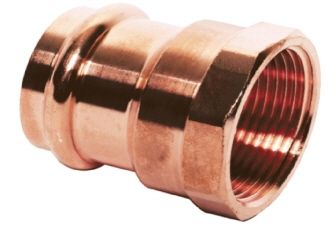 Everflow PCFA1511 1 1/2 x 1 1/4 Copper Female Adapter, P x FPT, 1-1/2'' x 1-1/4''