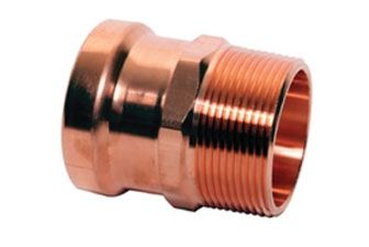 Everflow PCMA0400 4 Copper Male Adapter, P x MPT, 4'' x 4''