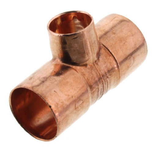 Everflow PPFT3431 3/4 x 3/4 x 1/4 Copper Tee, P x P x FPT, 3/4'' x 3/4'' x 1/4''