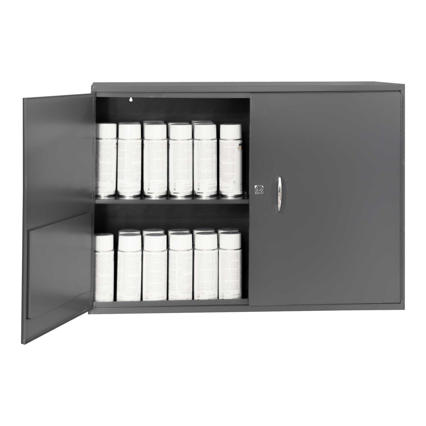 Durham 060-95-WSS WALL MOUNTABLE AEROSOL STORAGE CABINET, 2 SLOTTED SHELVES, 33-3/4 X 11-7/8 X 23-7/8