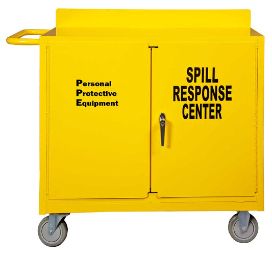 Durham 2210-50 SPILL CONTROL/PPE CART, 1 SHELF, YELLOW, 42-1/8 X 18-1/4 X 36-3/8