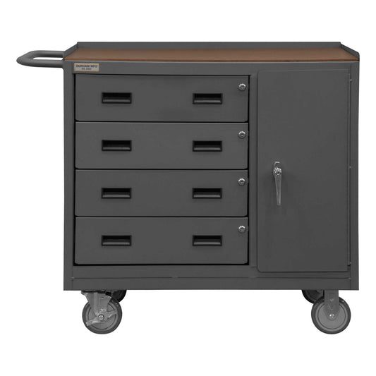 Durham 2211A-TH-LU-95 MOBILE BENCH CABINET, 1 SHELF, HARD BOARD TOP, 18-1/4 X 42-1/8 X 36-3/8