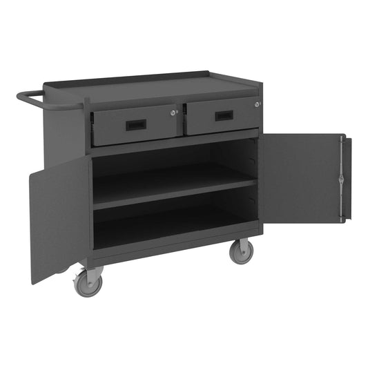 Durham 2213A-LU-95 MOBILE BENCH CABINET, ADJUSTABLE SHELF, 18-1/4 X 42-1/8 X 36-3/8