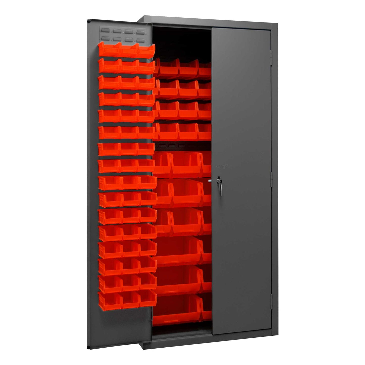 Durham 2500-138B-1795 CABINET, 16 GAUGE, 138 RED BINS, 36 X 24 X 84