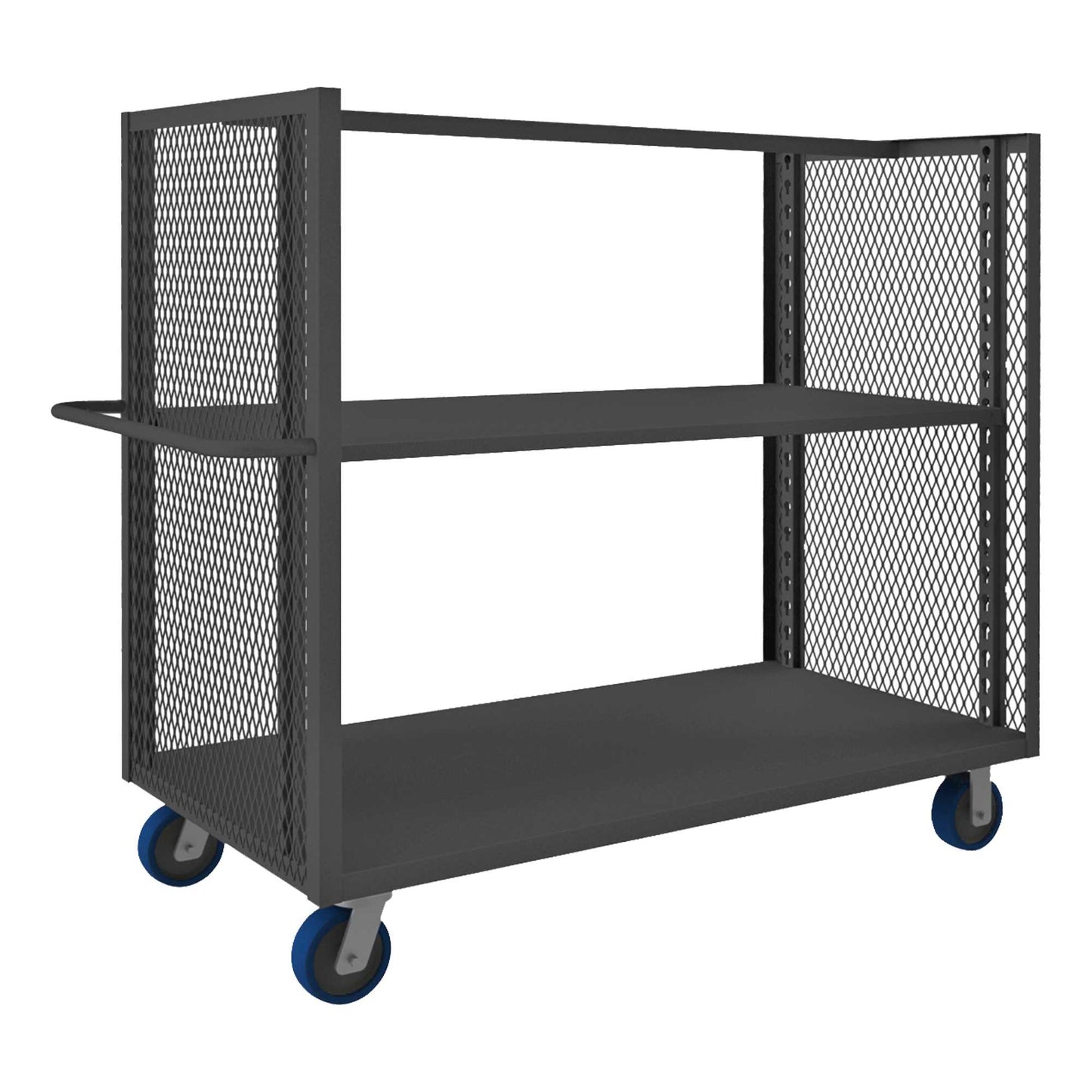 Durham 2SPT-EX3060-1A-2K-6PU-95 2 SIDED MESH STOCK TRUCK, 2 SHELVES AND TOP