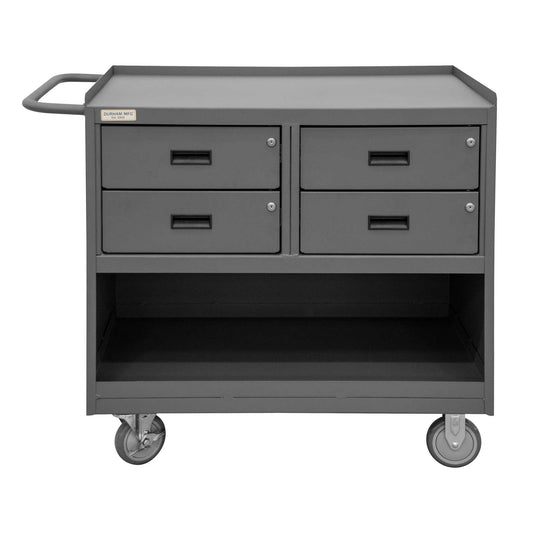 Durham 3120-95 MOBILE BENCH CABINET, 4 DRAWER, LIP UP, 24-1/4 X 42-1/8 X 36-3/8