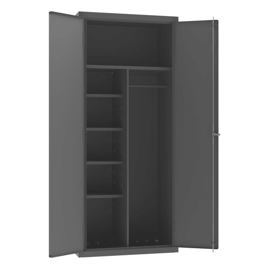 Durham 3500-HDL-95 JANITORIAL CABINET, 14 GAUGE, 5 SHELVES , 36 X 24 X 84