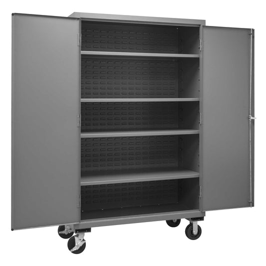 Durham 3502M-BLP-4S-95 MOBILE CABINET, 14 GAUGE, 5 SHELVES , 48 X 24 X 81