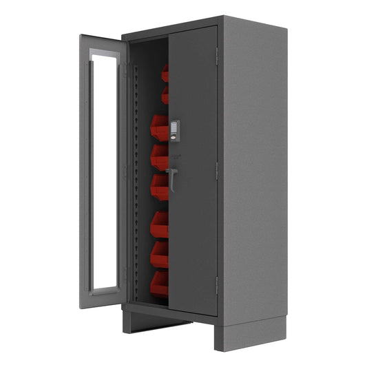 Durham 3702CXC-30B-1795 ACCESS CONTROL CABINET, 14 GAUGE, 30 RED BINS , 36 X 24 X 78