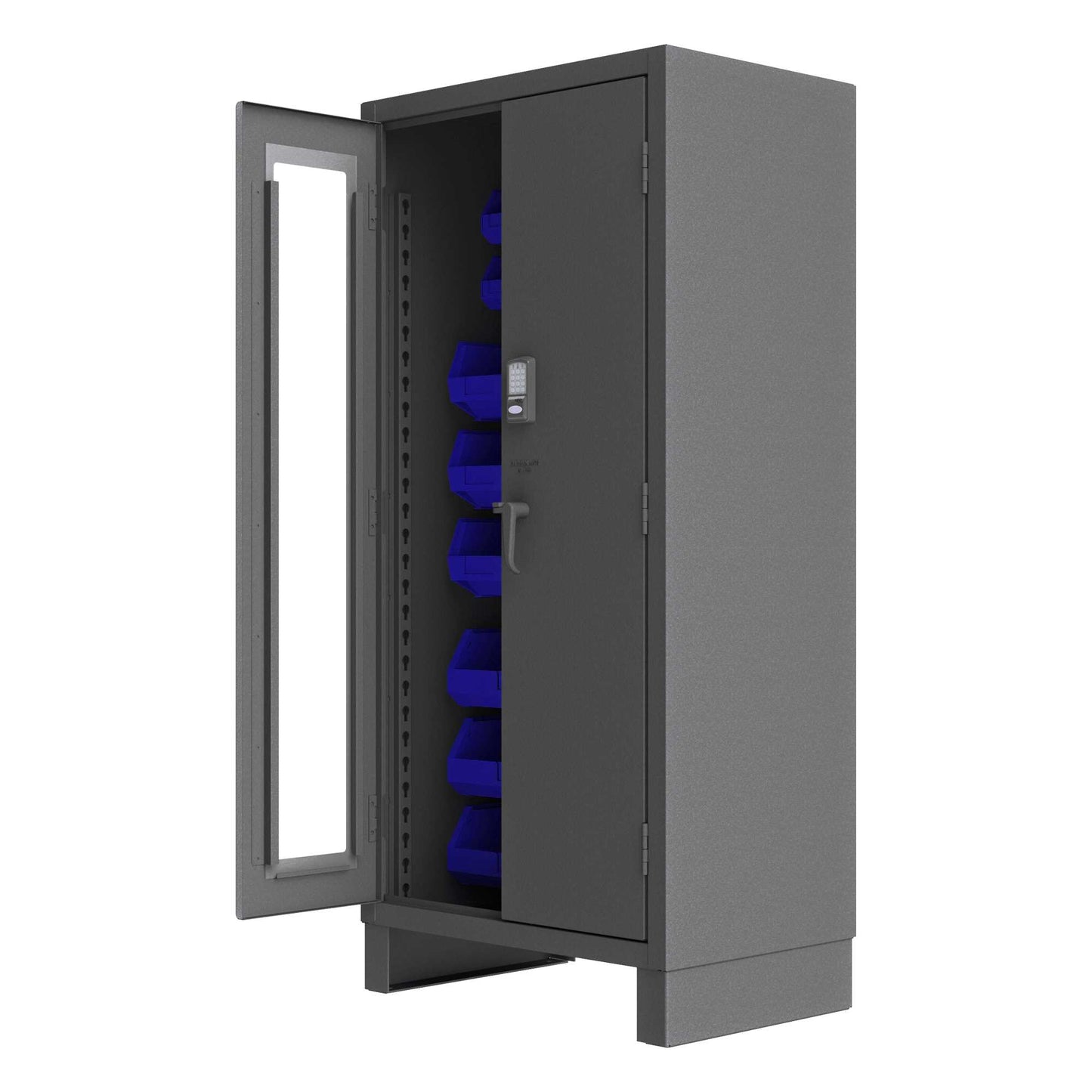 Durham 3702CXC-30B-5295 ACCESS CONTROL CABINET, 14 GAUGE, 30 BLUE BINS , 36 X 24 X 78