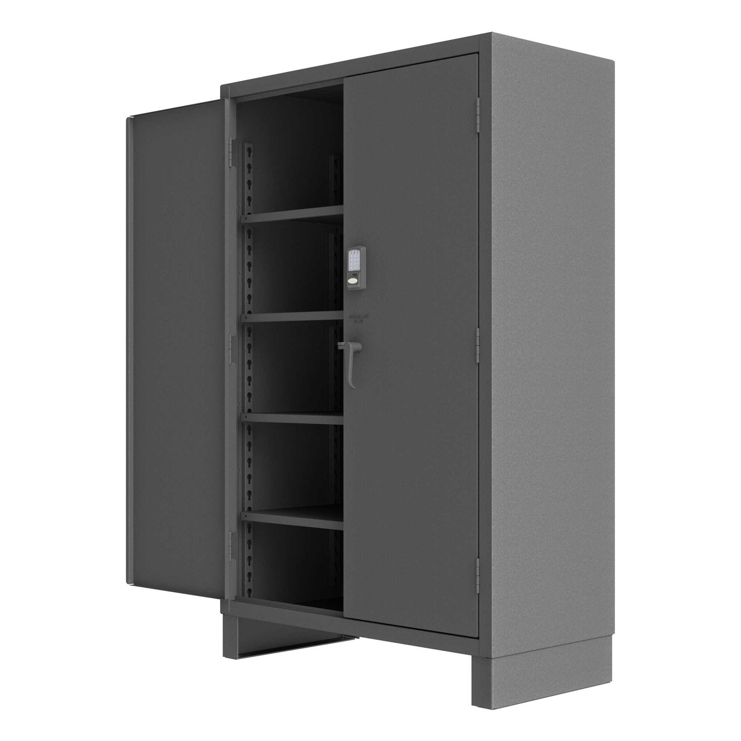 Durham 3703CX-BLP4S-95 ACCESS CONTROL CABINET, 14 GAUGE, 4 SHELVES , 48 X 24 X 78