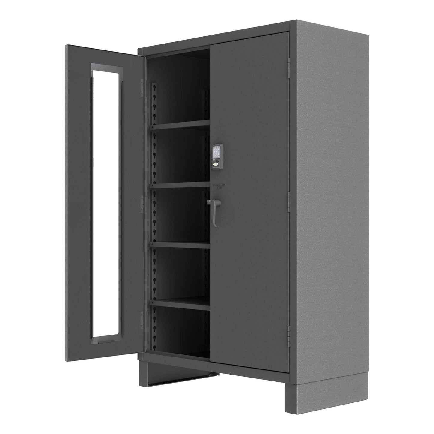 Durham 3703CXC-BLP4S-95 ACCESS CONTROL CABINET, 14 GAUGE, 4 SHELVES , 48 X 24 X 78