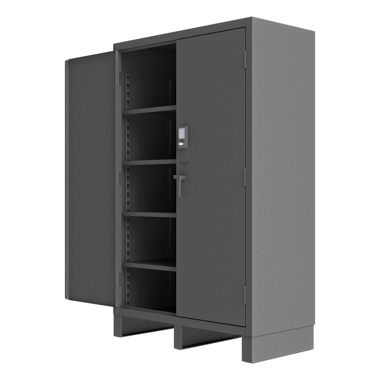 Durham 3704CX-BLP4S-95 ACCESS CONTROL CABINET, 14 GAUGE, 4 SHELVES , 60 X 24 X 78