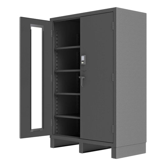 Durham 3704CXC-BLP4S-95 ACCESS CONTROL CABINET, 14 GAUGE, 4 SHELVES , 60 X 24 X 78