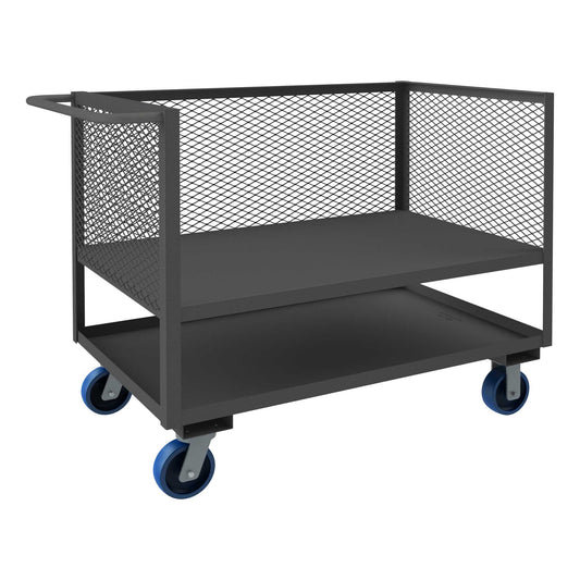 Durham 3SLT-EX3048-2K-6PU-95 3 SIDED LOW DECK TRUCK, MESH SIDES, 30 X 48, 2000 LBS. CAPACITY