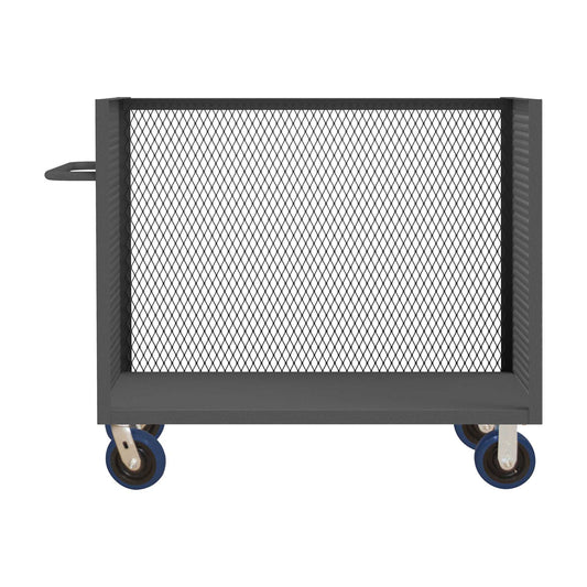 Durham 3ST-EX246045-8PU-95 3 SIDED MESH TRUCK, 1 BASE SHELF, 24 X 60