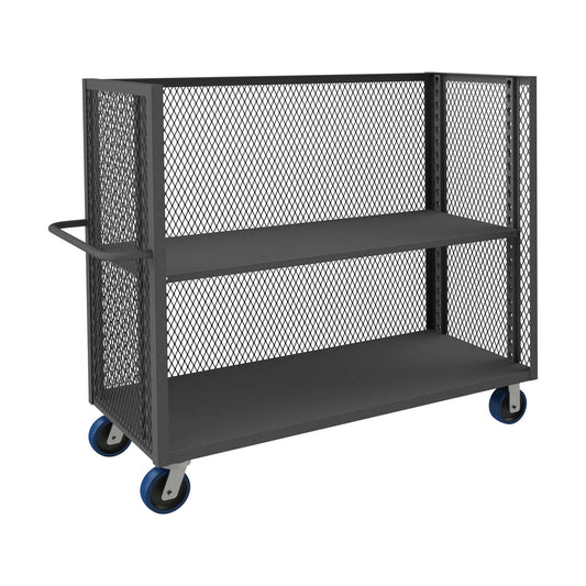 Durham 3ST-EX3048-1AS-6PU-95 3 SIDED MESH TRUCK, 1 ADJUSTABLE SHELF, 30 X 48