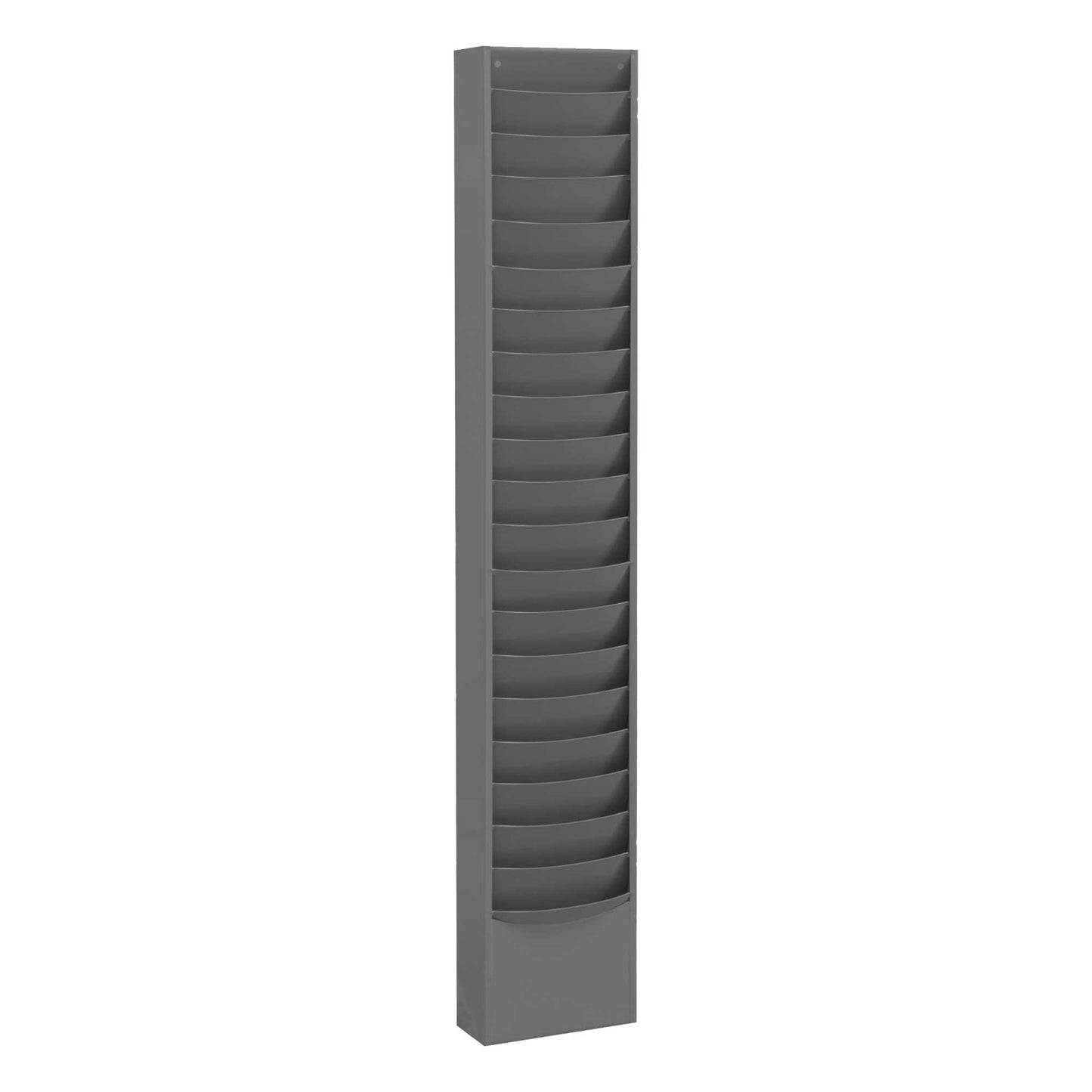 Durham 401-95 LITERATURE RACK, 23 POCKETS, GRAY